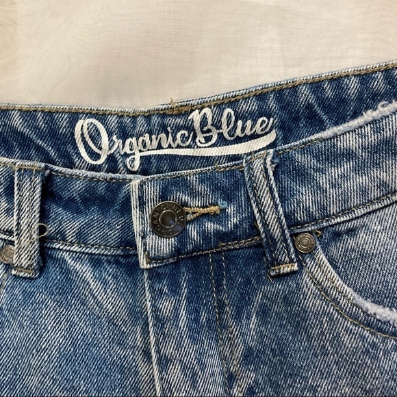 Organic Blue jean shorts size 7/28 100% cotton - Picture 13 of 14